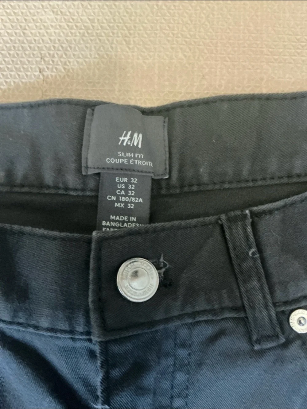 H&M Black Slim Fit Pants